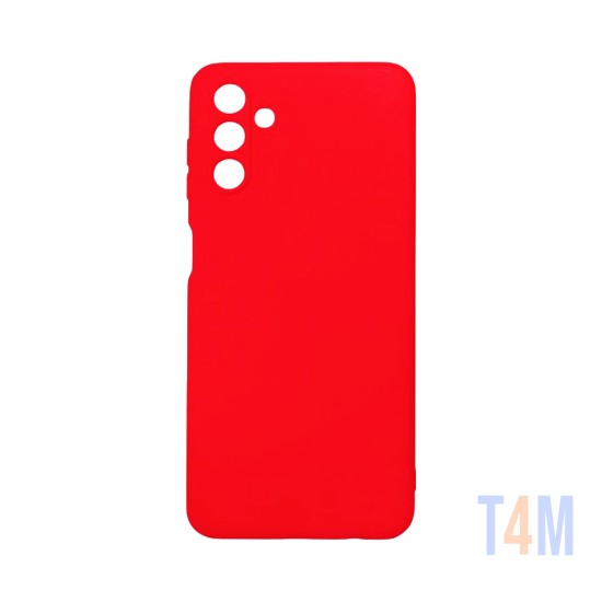 Capa de Silicone com Moldura de Câmera para Samsung Galaxy A04s Vermelho